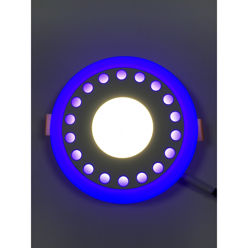 LED панель "Точечки" 12+6W с синей подсветкой 1080Lm 4500K 85-265V круг "LEMANSO" LM547
