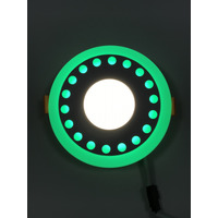 LED панель "Точечки" 6+3W с зелёной подсветкой 540Lm 4500K 85-265V круг "LEMANSO" LM542