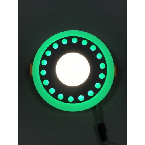 LED панель "Крапочки" 12+6W із зеленим підсвічуванням 1080Lm 4500K 85-265V коло "LEMANSO" LM547