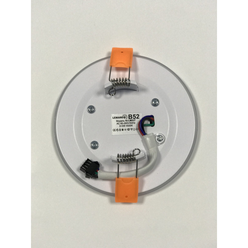 LED панель "Точечки" 3+3W с красной подсветкой 350Lm 4500K 85-265V круг "LEMANSO" LM537