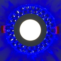 LED панель "Иний" 3+3W с синей подсветкой 350Lm 4500K 175-265V круг "LEMANSO" LM1004
