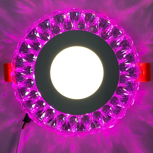 LED панель "Іній" 3+3W з рожевим підсвічуванням 350Lm 4500K 175-265V коло "LEMANSO" LM1004