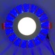 LED панель "Снежинка" 3+3W с синей подсветкой 350Lm 4500K 175-265V круг "LEMANSO" LM1005
