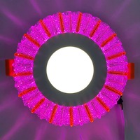 LED панель "Снежинка" 3+3W с розовой подсветкой 350Lm 4500K 175-265V круг "LEMANSO" LM1005