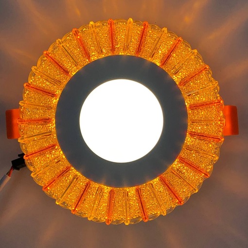 LED панель "Сніжинка" 3+3W з жовтим підсвічуванням 350Lm 4500K 175-265V коло "LEMANSO" LM1005