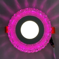 LED панель "Вулкан" 3+3W з рожевим підсвічуванням 350Lm 4500K 175-265V коло "LEMANSO" LM1006
