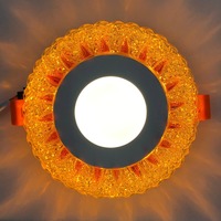 LED панель "Стрела" 3+3W с жёлтой подсветкой 350Lm 4500K 175-265V круг "LEMANSO" LM1007