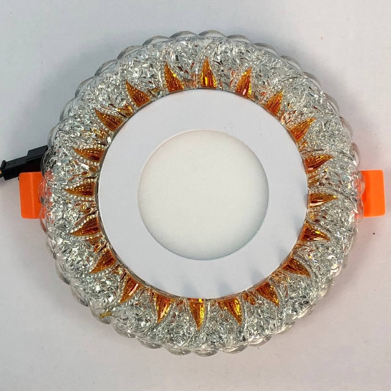LED панель "Стрела" 3+3W с жёлтой подсветкой 350Lm 4500K 175-265V круг "LEMANSO" LM1007