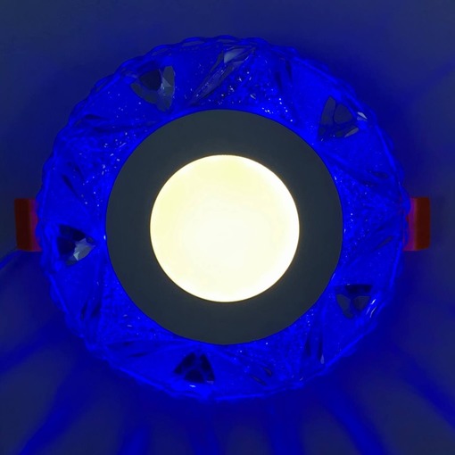 LED панель "Льод" 3+3W з синім підсвічуванням 350Lm 4500K 175-265V коло "LEMANSO" LM1008