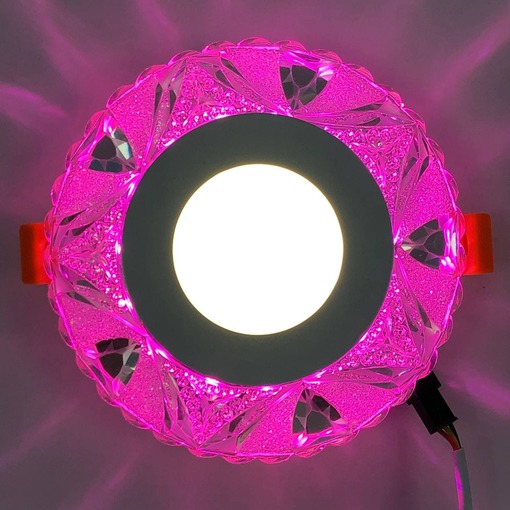 LED панель "Льод" 3+3W з рожевим підсвічуванням 350Lm 4500K 175-265V коло "LEMANSO" LM1008