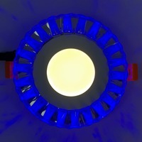 LED панель "Спираль" 3+3W с синей подсветкой 350Lm 4500K 175-265V круг "LEMANSO" LM1009