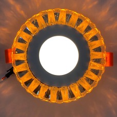 LED панель "Спираль" 3+3W с жёлтой подсветкой 350Lm 4500K 175-265V круг "LEMANSO" LM1009