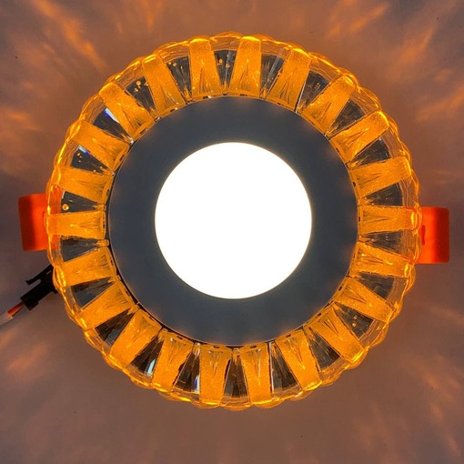 LED панель "Спіраль" 3+3W з жовтим підсвічуванням 350Lm 4500K 175-265V коло "LEMANSO" LM1009