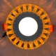 LED панель "Спираль" 3+3W с жёлтой подсветкой 350Lm 4500K 175-265V круг "LEMANSO" LM1009
