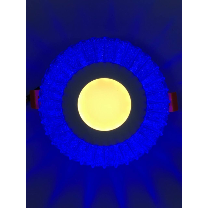 LED панель "Луна" 3+3W с синей подсветкой 350Lm 4500K 175-265V круг "LEMANSO" LM1011