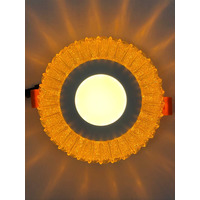 LED панель "Луна" 3+3W с жёлтой подсветкой 350Lm 4500K 175-265V круг "LEMANSO" LM1011