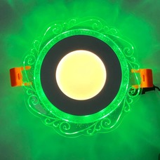 LED панель "Хвиля" 3+3W із зеленим підсвічуванням 350Lm 4500K 175-265V коло "LEMANSO" LM1016