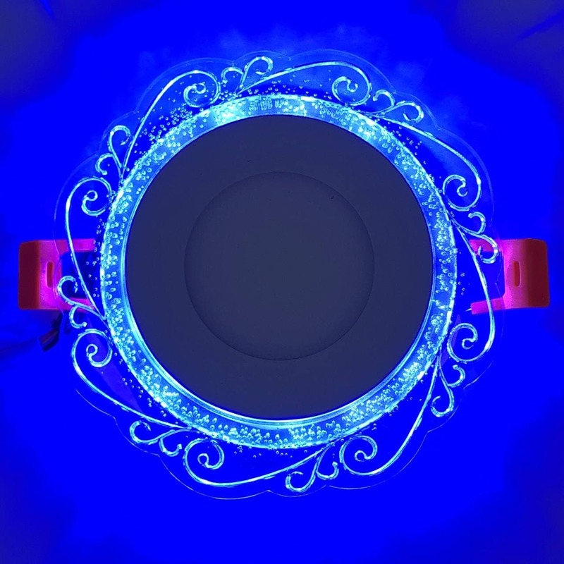 LED панель "Волна" 3+3W с синей подсветкой 350Lm 4500K 175-265V круг "LEMANSO" LM1016