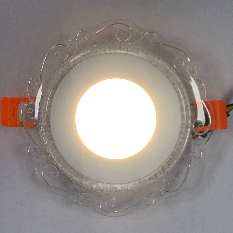 LED панель "Волна" 3+3W с розовой подсветкой 350Lm 4500K 175-265V круг "LEMANSO" LM1016