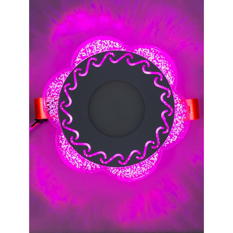 LED панель "Тень" 3+3W с розовой подсветкой 350Lm 4500K 175-265V круг "LEMANSO" LM1017