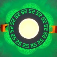 LED панель "Афіни" 3+3W із зеленим підсвічуванням 350Lm 4500K 175-265V коло "LEMANSO" LM1018
