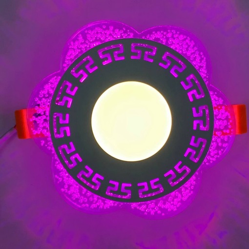 LED панель "Афіни" 3+3W з рожевим підсвічуванням 350Lm 4500K 175-265V коло "LEMANSO" LM1018