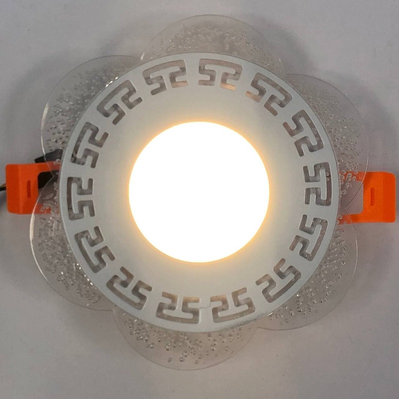 LED панель "Афины" 3+3W с зелёной подсветкой 350Lm 4500K 175-265V круг "LEMANSO" LM1018