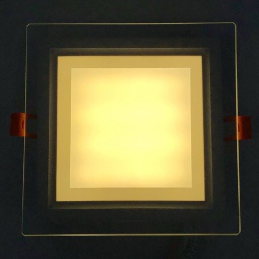 LED панель 12W 540LM 4500K 85-265V квадрат+скло Монтана "LEMANSO" LM1035