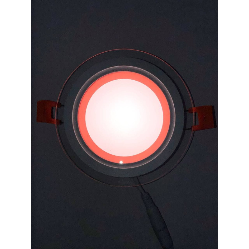 LED панель "Сяйво" 6W 450Lm 4500K + розовый 85-265V круг + стекло "LEMANSO" LM1036