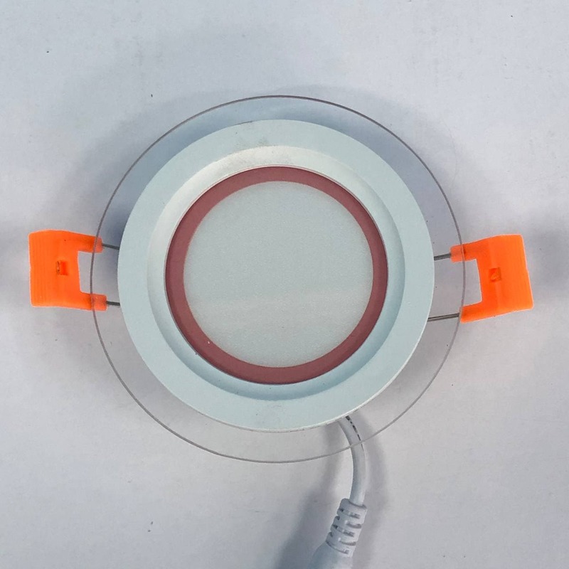 LED панель "Сяйво" 6W 450Lm 4500K + розовый 85-265V круг + стекло "LEMANSO" LM1036