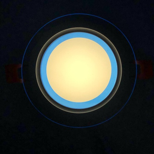 LED панель "Сяйво" 9W 720Lm 4500K + синій 85-265V коло + скло"LEMANSO" LM1037