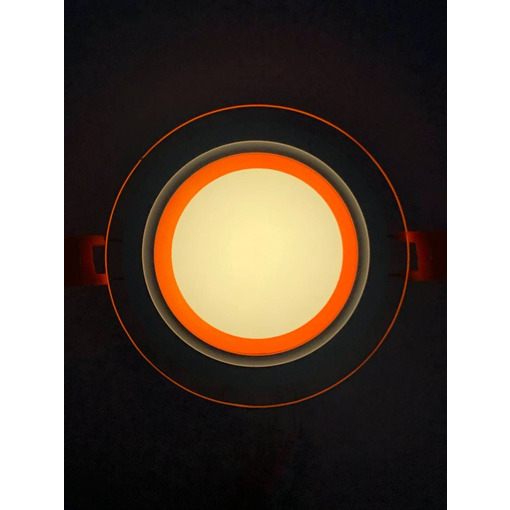 LED панель "Сяйво" 6W 450Lm 4500K + оранж. 85-265V коло + скло "LEMANSO" LM1036