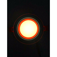 LED панель "Сяйво" 6W 450Lm 4500K + красный 85-265V круг + стекло "LEMANSO" LM1036