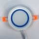 LED панель "Сяйво" 6W 450Lm 4500K + синий 85-265V круг + стекло "LEMANSO" LM1036