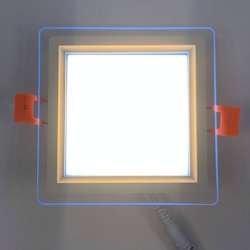 LED панель "Сяйво" 6W 450Lm 4500K + синій 85-265V квадрат + скло "LEMANSO" LM1038