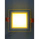 LED панель "Сяйво" 9W 720Lm 4500K + жовтий 85-265V квадрат + скло"LEMANSO" LM1039