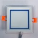 LED панель "Сяйво" 6W 450Lm 4500K + синий 85-265V квадрат + стекло "LEMANSO" LM1038