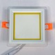 LED панель "Сяйво" 9W 720Lm 4500K + жовтий 85-265V квадрат + скло"LEMANSO" LM1039
