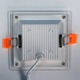 LED панель "Сяйво" 6W 450Lm 4500K + синий 85-265V квадрат + стекло "LEMANSO" LM1038