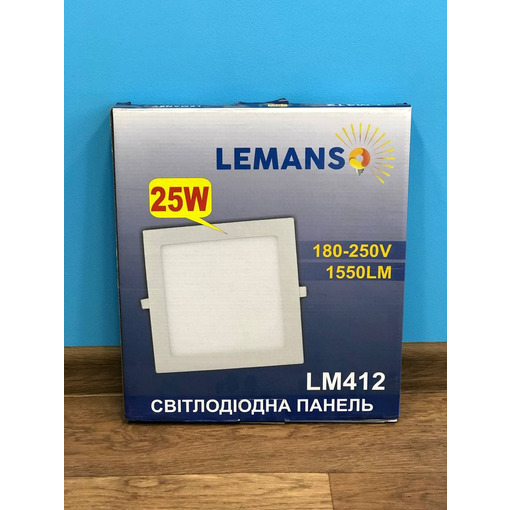 LED панель 25W 1550LM 4500K квадрат "LEMANSO" LM412