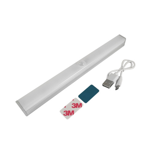 Світильник 2W 6500К c д/руху + USB кнопка 0,210м + акум 500мАг без фотоелемента "LEMANSO" LM31012