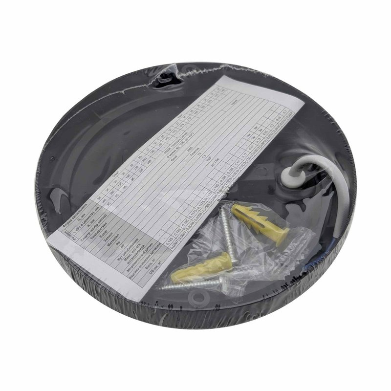 Світильник LED 12W коло чорний 220-240V 900LM 6500K IP65 "Полюс" ЕКО "LEMANSO" LM32029