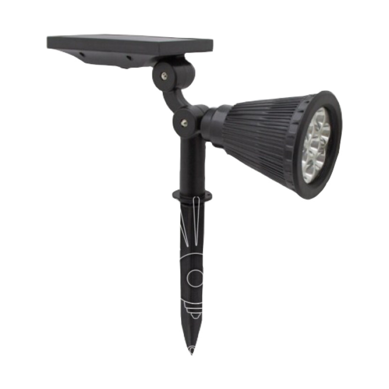 Світильник LED газон 4W RGB IP65 сон. батарея та акум "LEMANSO" CAB3411