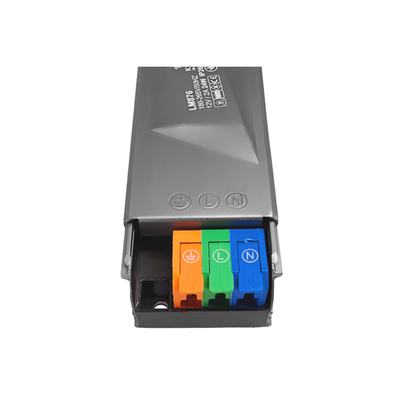 Блок живлення пластик тонкий для LED стрічки 12V 24W 2A Преміум "LEMANSO" LM876