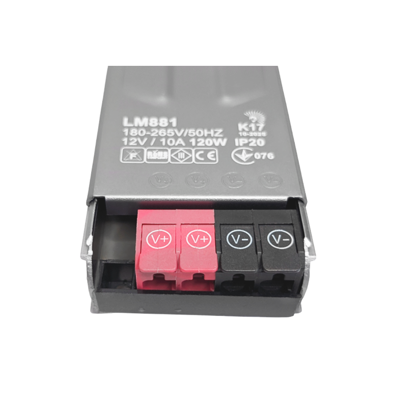 Блок живлення пластик тонкий  для LED стрічки 12V 120W 10A Преміум "LEMANSO"  LM881