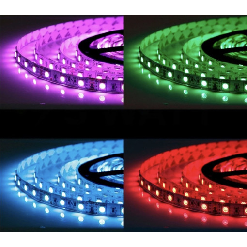Світлодіодна стрічка 10W 12V 60SMD 5050 IP65 RGB "LEMANSO" LMA9302