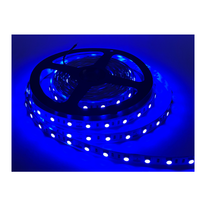 Світлодіодна стрічка 10W 12V 60SMD 5050 IP20 синя "LEMANSO"LMA9303