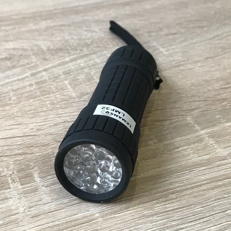 Фонарик ручной 14 LED чёрный алюминий "LEMANSO" LMF32