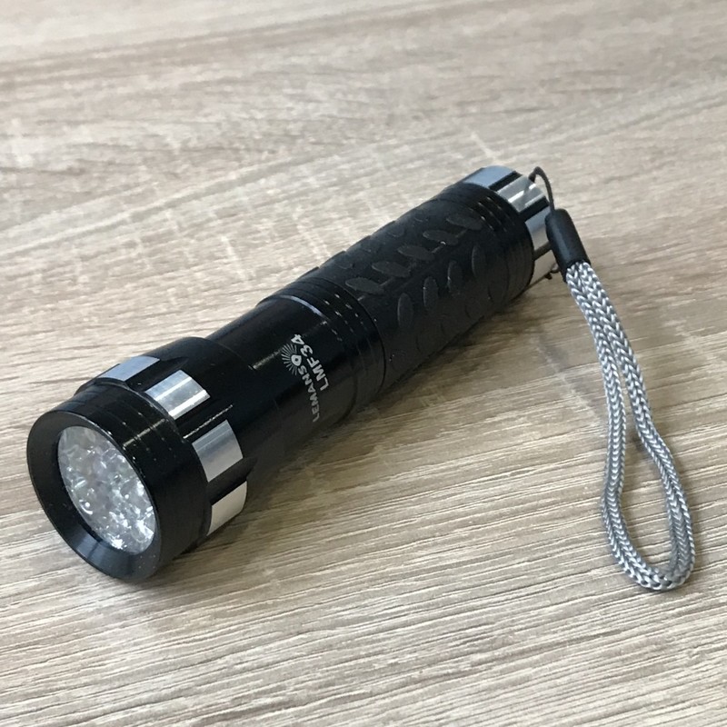 Фонарик ручной 14 LED чёрный алюминий "LEMANSO" LMF34
