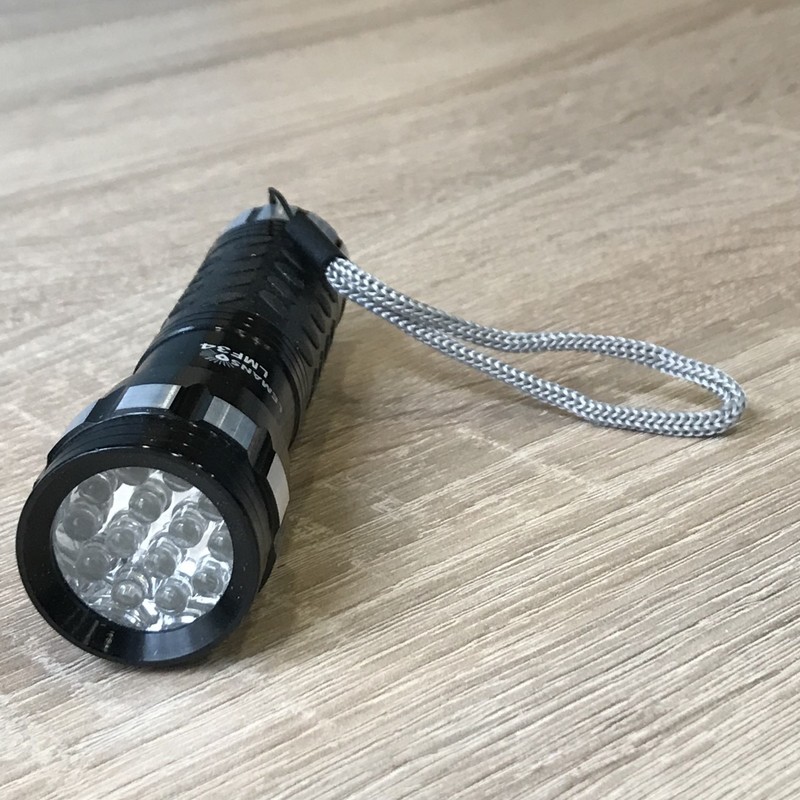 Фонарик ручной 14 LED чёрный алюминий "LEMANSO" LMF34